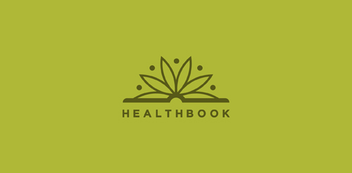 健康书籍logo设计:简洁自然风格