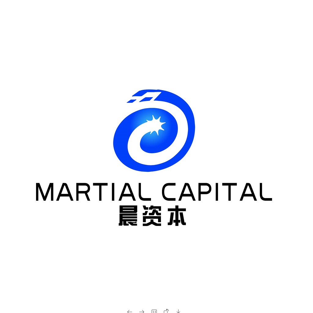 蓝色动感圆环logo设计