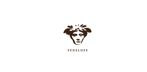 简约复古风格的Penelope品牌logo设计