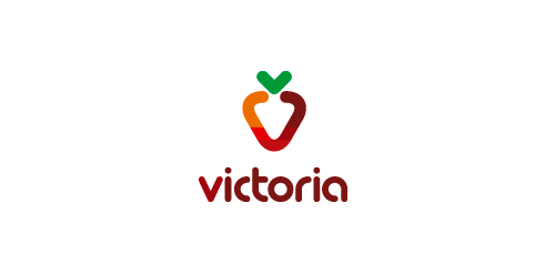 Victoria Logo设计:创意水果图案