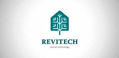 Revitech Logo设计：科技复兴的视觉标识