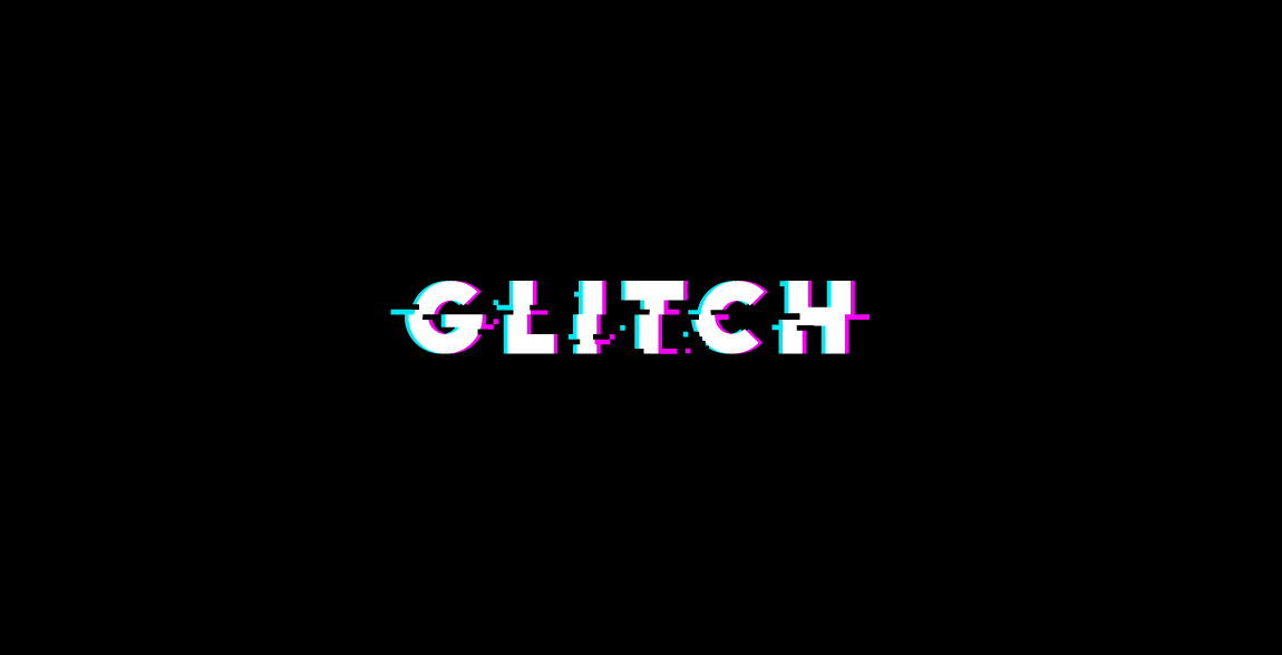 复古像素风格Glitch字体logo设计