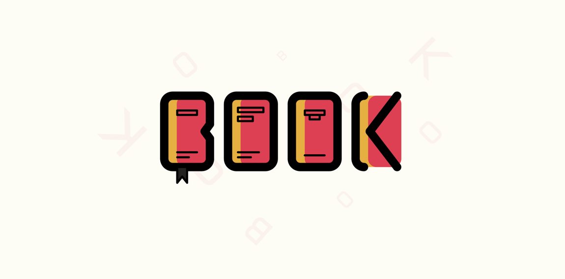 书本形状的BOOK LOGO设计