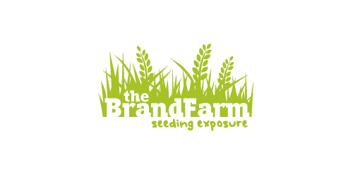 绿色植物主题的Brand Farm Logo设计