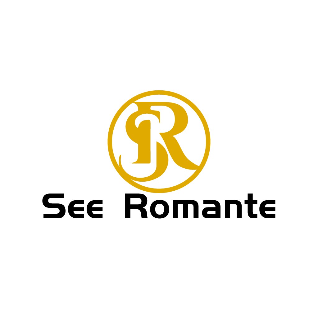 简约优雅的金色R字母logo设计