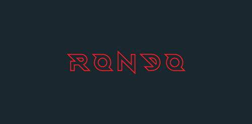 RQNDQ logo设计:简约线条艺术