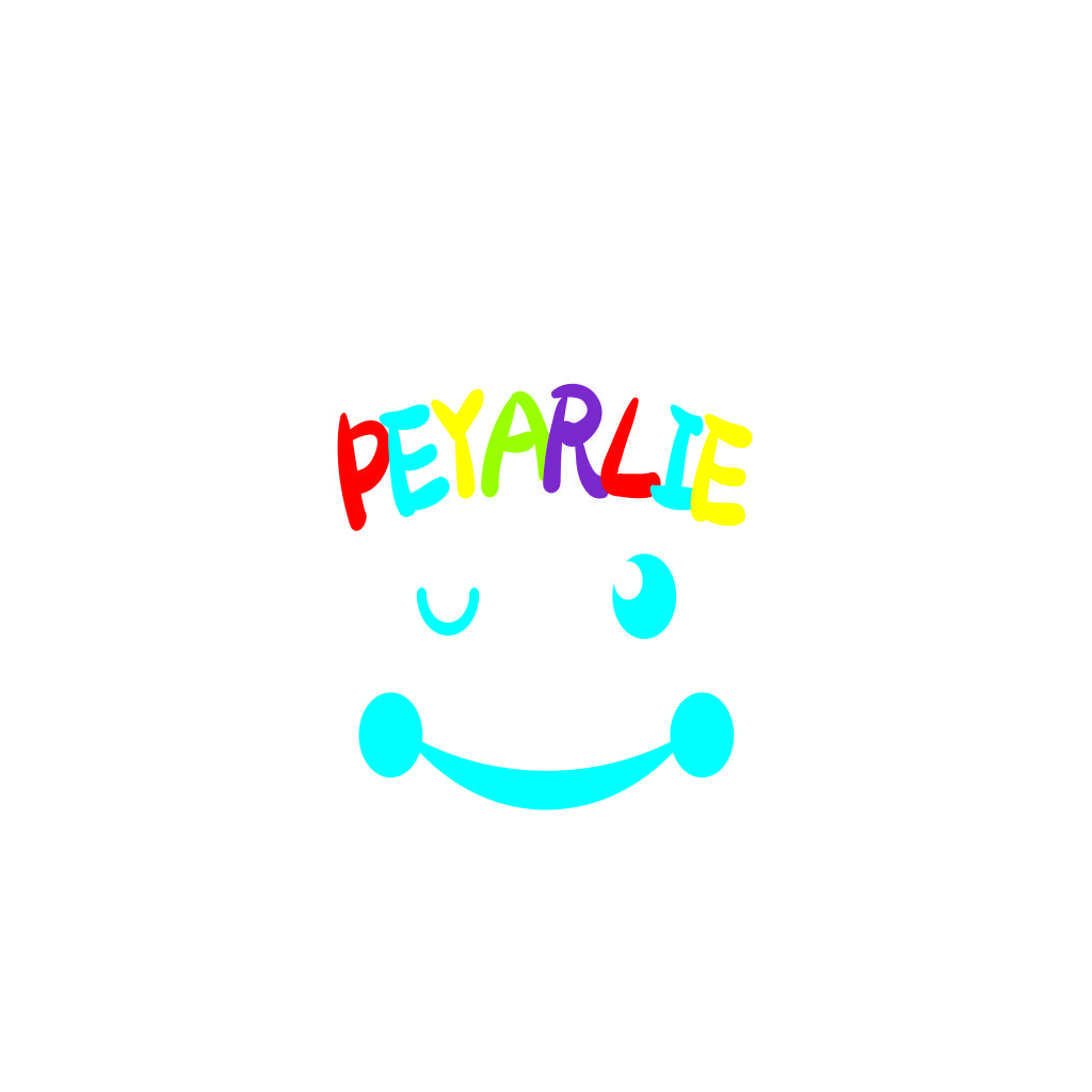 彩虹色微笑脸logo设计