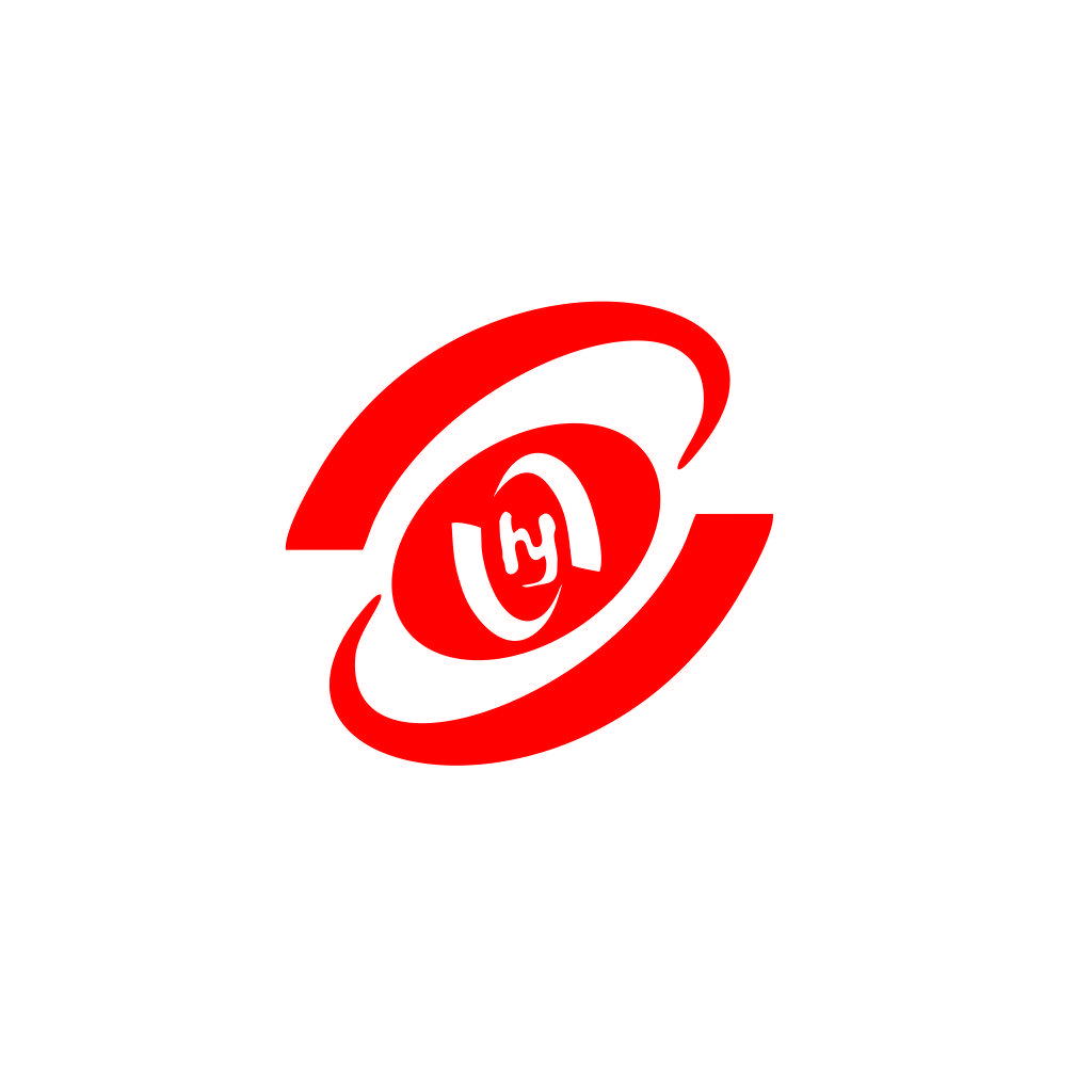 简洁现代的红色循环logo设计