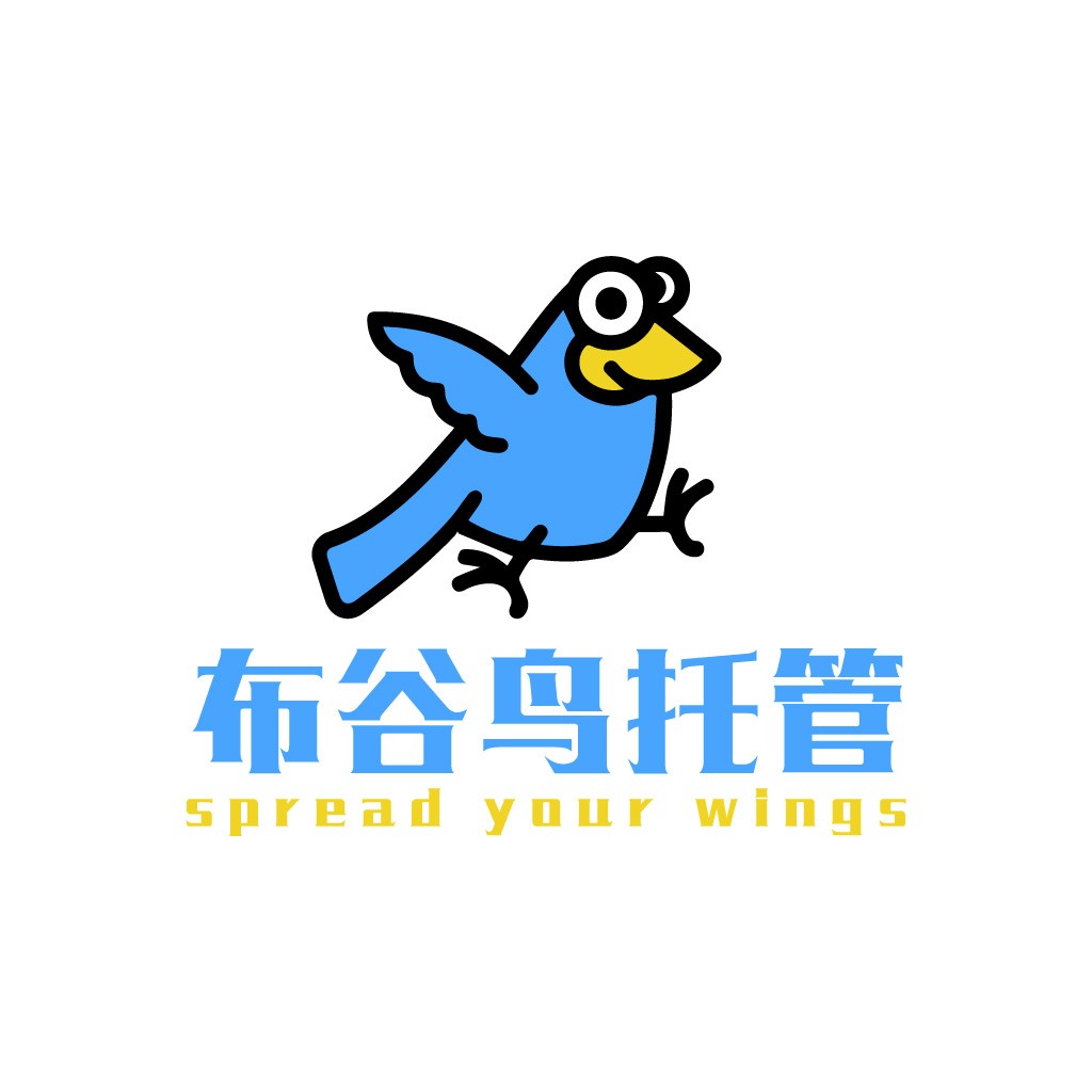 布谷鸟logo设计:简洁卡通风格