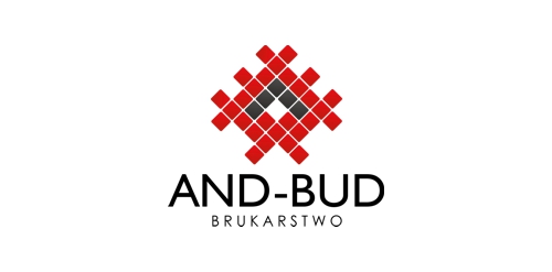 红色方块图案的AND-BUD LOGO设计