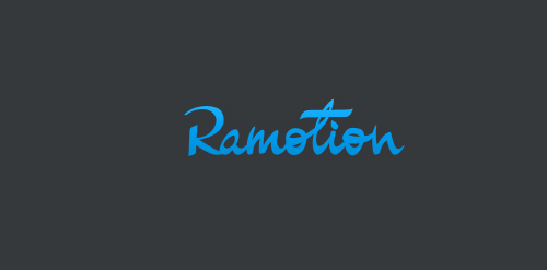 蓝色手写体Logo设计：Ramotion品牌标识