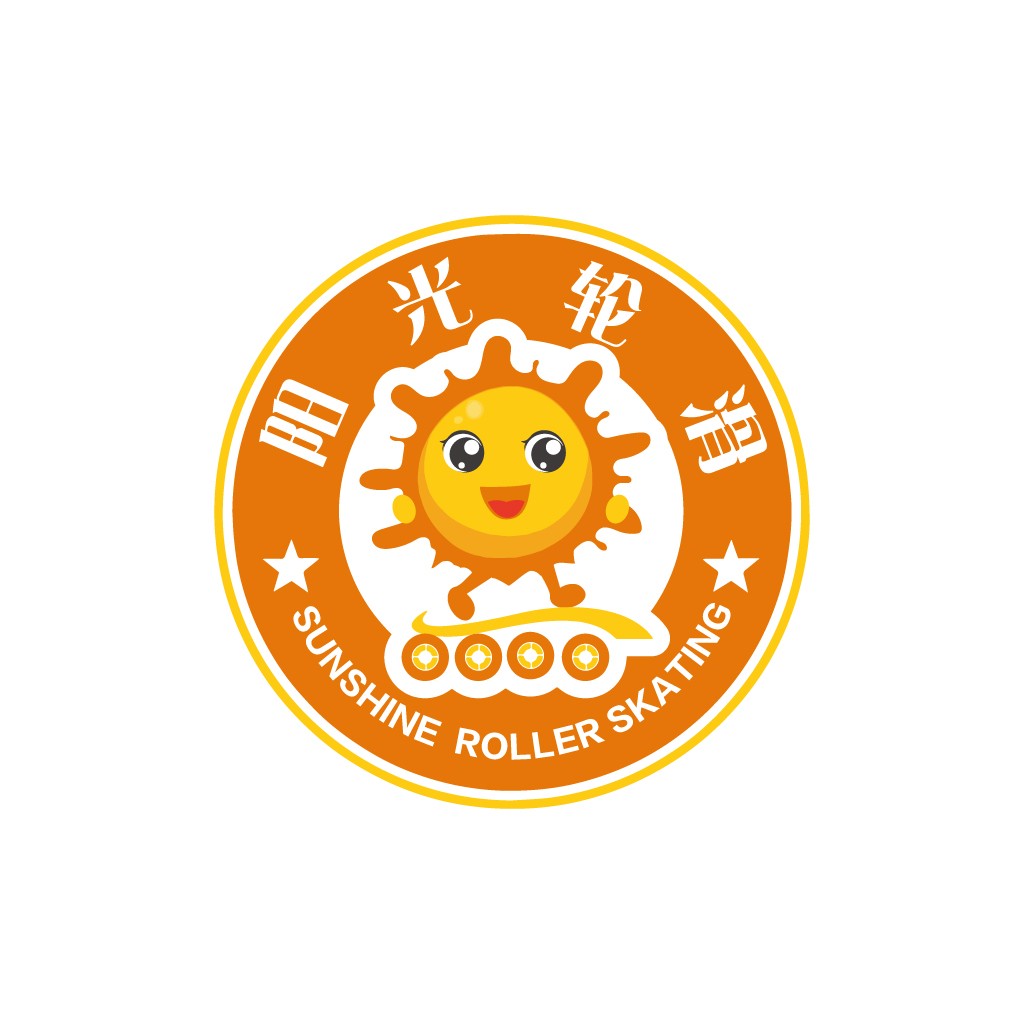 阳光滑轮滑板logo设计