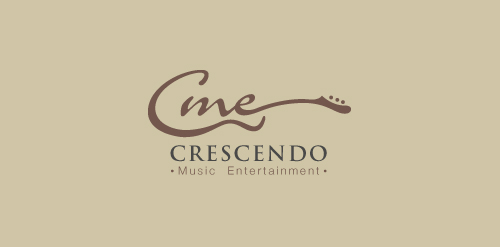 音乐娱乐公司logo设计：Crescendo品牌标识