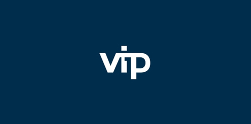 VIP logo设计:简约高端标识
