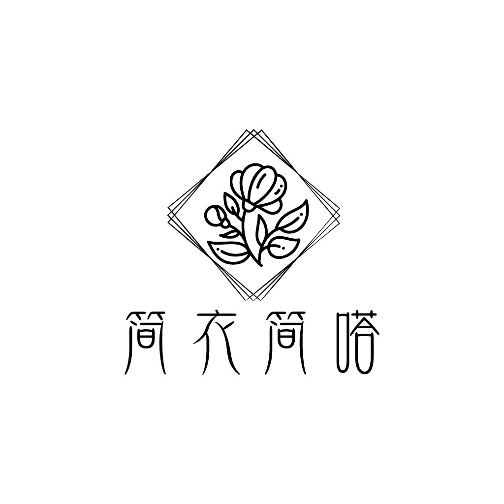 简约花卉logo设计