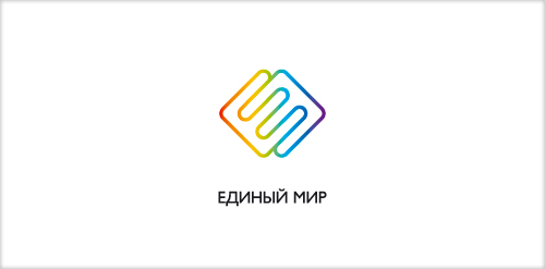 彩虹线条logo设计:统一世界视觉标识