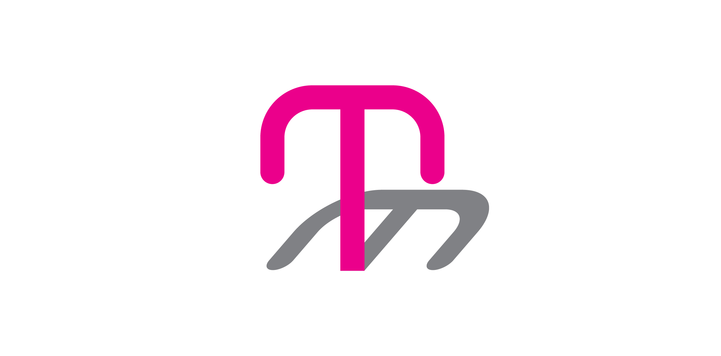 简洁现代的T字母logo设计
