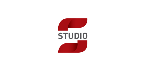 简约红色渐变S形logo设计