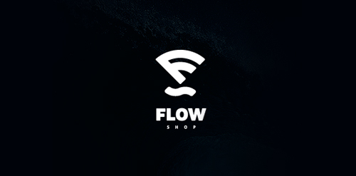 流式购物店Logo设计