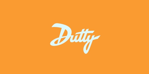 Dutty logo设计：简洁现代的橙白配色