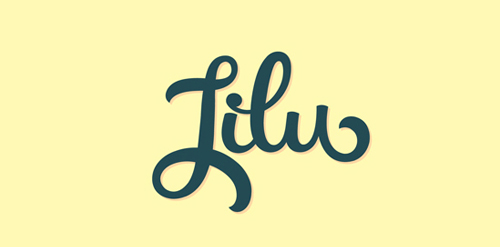 Lilu Logo设计:简约优雅字体标识