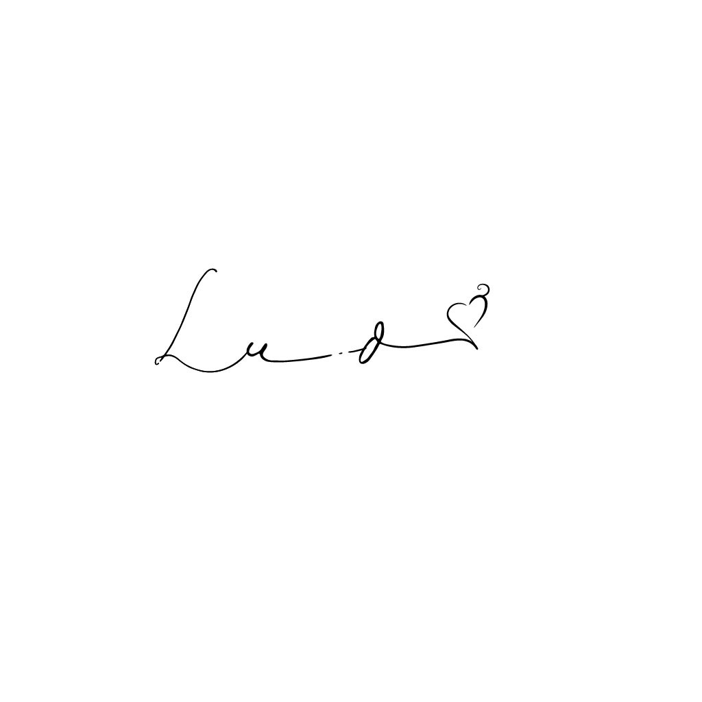 简约线条心形logo设计