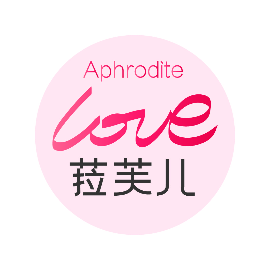 粉色圆圈简约风格爱情主题logo设计