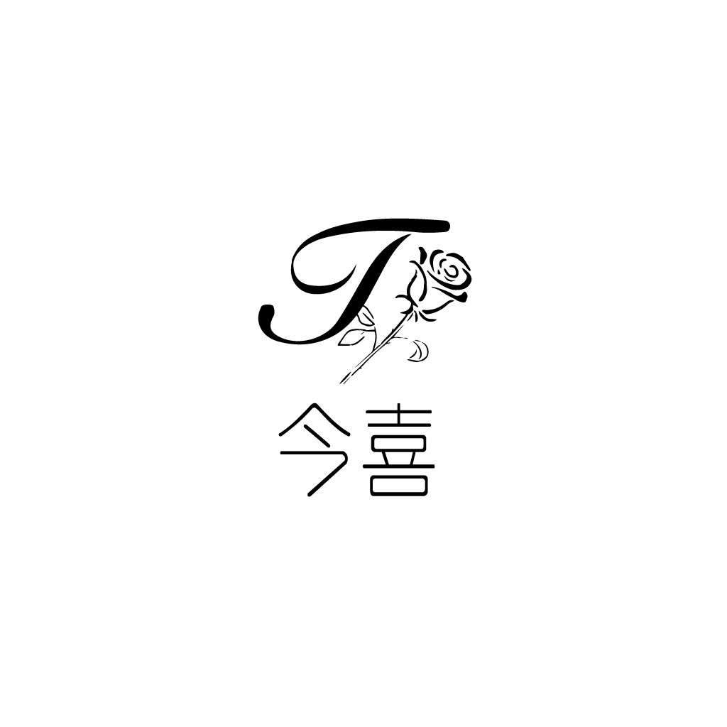 浪漫玫瑰花logo设计