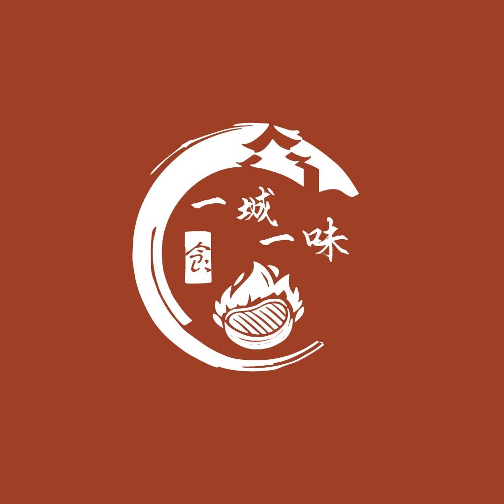 中式美食logo设计