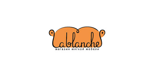 La Blanche Logo设计:简约与温馨的结合