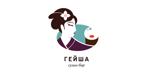 日本风艺妓形象设计logo