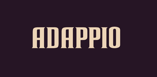 Adappio Logo设计:简约复古风