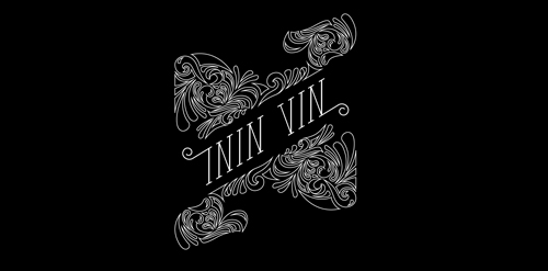 优雅复古风格的ININ VIN logo设计
