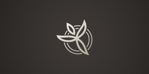 简洁自然风logo设计