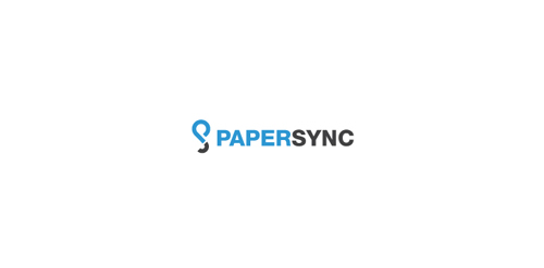 简约科技风Papersync logo设计