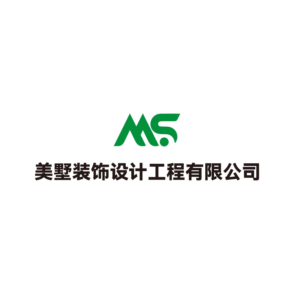 简约绿色MS字母logo设计