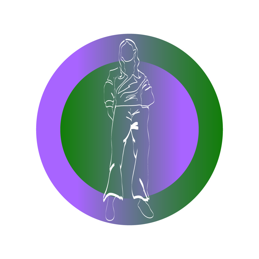 简约线条人物logo设计