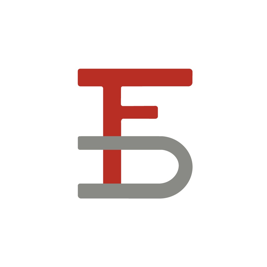 简洁现代红色字母E标志设计