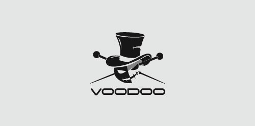 神秘法术师风格的Voodoo Logo设计