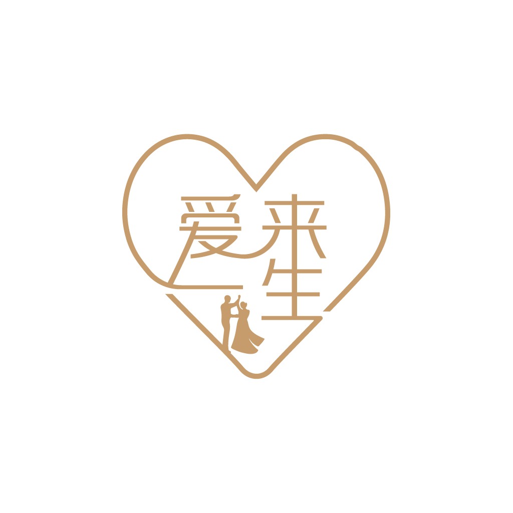 婚礼爱情主题心形logo设计