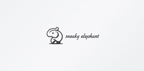 Sneaky Elephant Logo Design