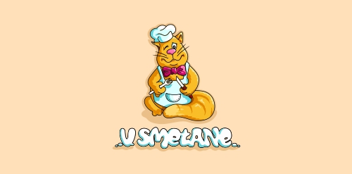 猫咪厨师logo设计