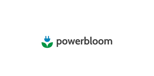 Powerbloom logo设计:绿色能源标识