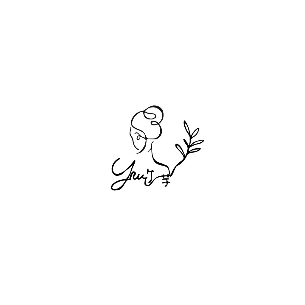 简约线条艺术女性logo设计