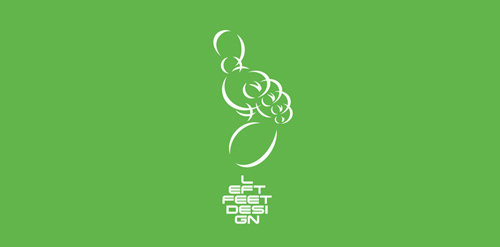 简约风格的脚印logo设计