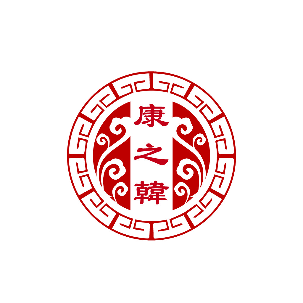 中国风红色印章logo设计