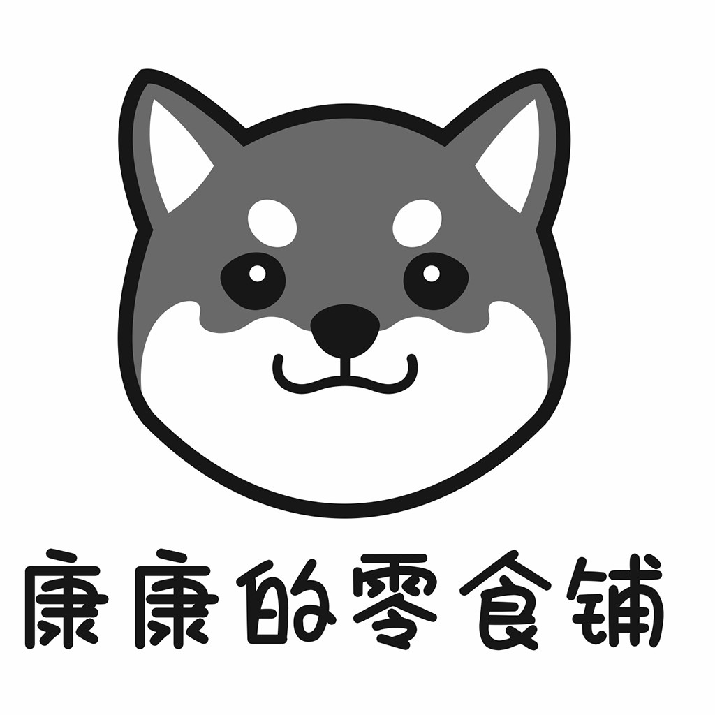 卡通狗头像logo设计