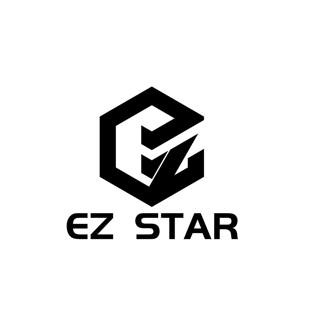 简洁现代的EZ星Logo设计