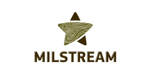 简约自然风星形logo设计