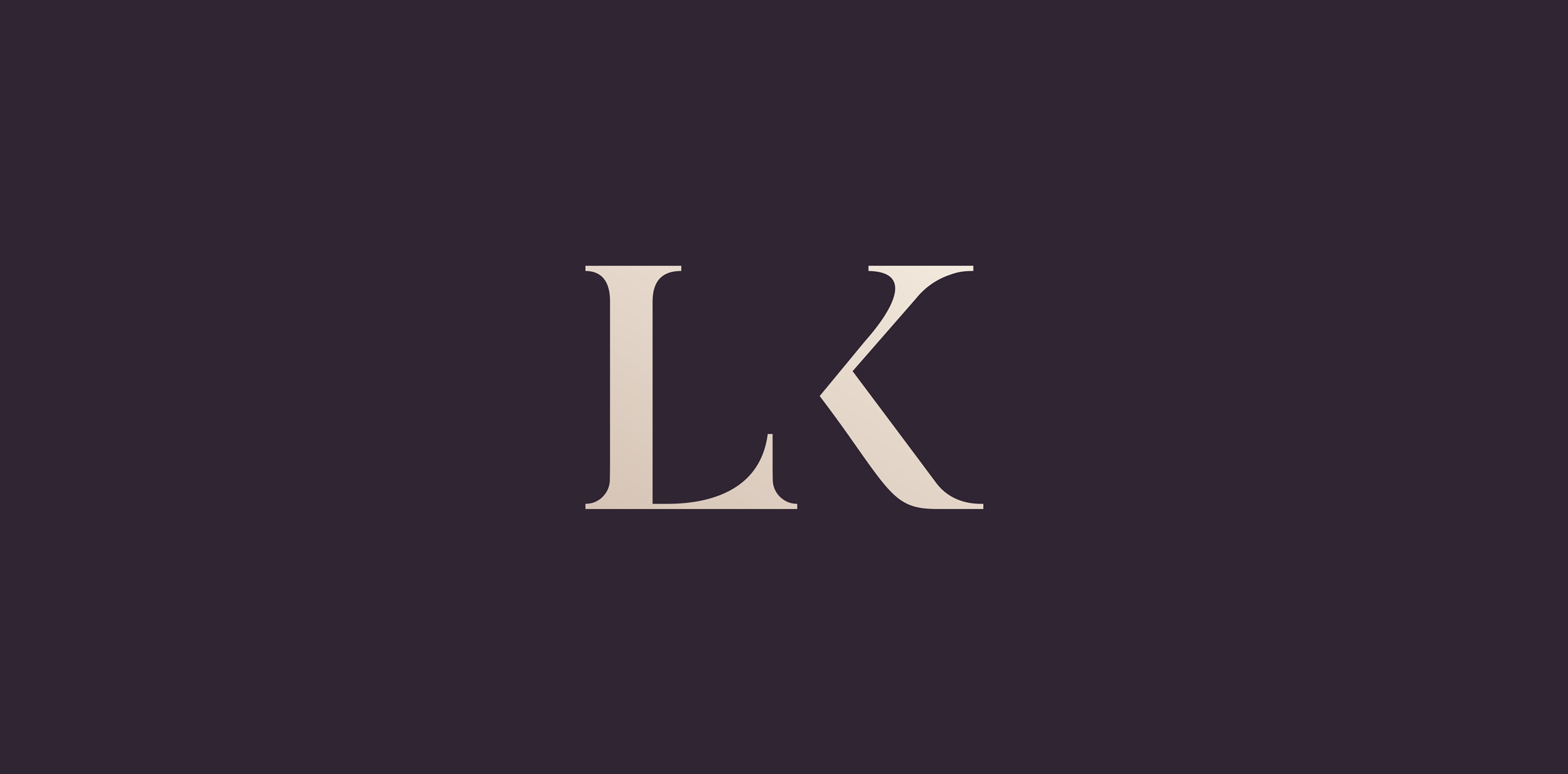简约优雅的LK字母logo设计